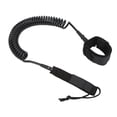 thumbnail image 1 of Surfboard Leash, High Elasticity TPU Black Adjustable Coiled Surfing Leg Rope For Paddleboards Longboards, 1 of 8
