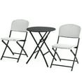 thumbnail image 1 of Patiojoy 3PCS Patio Rattan Furniture Set Outdoor Chairs & Coffee Table Wicker Bistro Table Set for Balcony Lawn Garden, 1 of 10