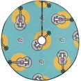 thumbnail image 1 of FMSHPON Hipster Musical Xmas Christmas Tree Skirt Stand Mat for Holiday Party Decoration Indoor Outdoor 48 inches, 1 of 3
