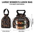 thumbnail image 5 of Halloween Skeletons and Pumpkins Drawstring Lunch Bag Women - Drawstring Lunch Bag Insulated for Work Office - Stain-Resistant Large Lunchbags for Women with Multi-Pockets, 5 of 6