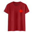 thumbnail image 4 of Laipiong Women's Canadian T Shirts 2026 Summer Trendy Maple Leaf Graphic Casual Short Sleeve Basic Tees Comfortable Breathable Beach Vacation Clothes, 4 of 4