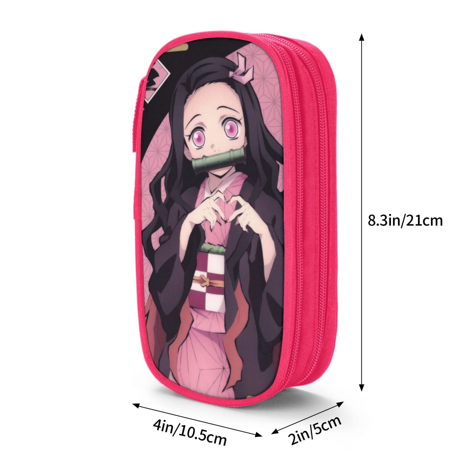 Kamado Nezuko Pencil Case Large Capacity Pencil Pouch Pen Bag Office Stationery Organizer Travel Makeup Bag Pink