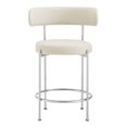 thumbnail image 6 of Counter Stool Chair, Set of 2, Beige, Fabric, Metal, Bar Pub Cafe Bistro Dining Kitchen Hospitality Restaurant, Modern Contemporary HB35921, 6 of 11