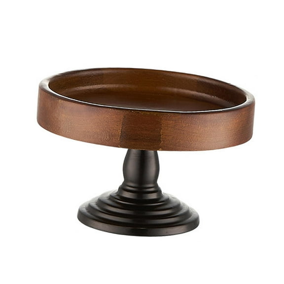 deevoka Wood Cake en Serving Tray Cake Display Stand for Party Home Wedding M