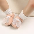 thumbnail image 5 of Yoyauz Baby Girl Mary Jane Shoes Anti Slip Rubber Sole Ballet Slippers Princess Dress Wedding Shoes Newborn Kids Shoes Toddler Shoes（0-12 Month）, 5 of 6