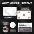 thumbnail image 3 of Stone Bath Mat Diatomaceous Earth Shower Mat Non-Slip Super Absorbent Diatomite Stone Bath Mats for Bathroom Floor Quick Drying(23.6''×15.4" White Marble), 3 of 8