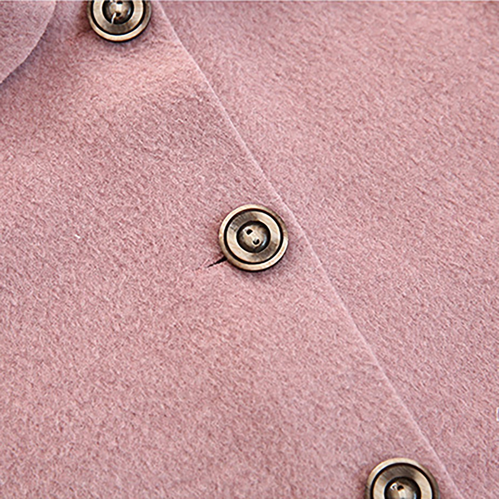 Coerni Girl Dress Coat Toddler Baby Girl Clothes Jacket Coat Long Sleeve Solid Color Buttons Dress Coat Fall Winter Outfit