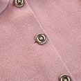 thumbnail image 4 of CPNG Girls New Double Woolen Coat Blend Dress Coat Single Breasted Long Sleeve Lapel Collar Trench Outwear Pea Coat Korean Version Of Casual Jacket for Autumn Winter, 4 of 9
