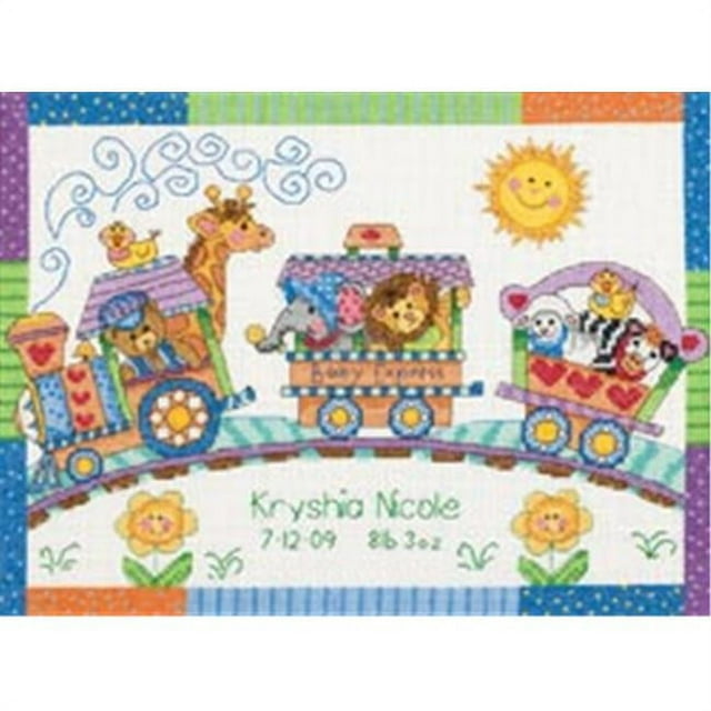 Dimensions Baby Hugs Counted Cross Stitch Kit 12"X9"-Baby Express Birth Record (14 Count) - 73428