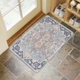 thumbnail image 4 of Boho Blue Retro Design Rug Door Mat Welcome Door Mat for Front Door, Home Entrance, Yard, Floor, Patio, Non Slip Spring Summer Welcome Mat Indoor Outdoor Doormat 30"*17", 4 of 6