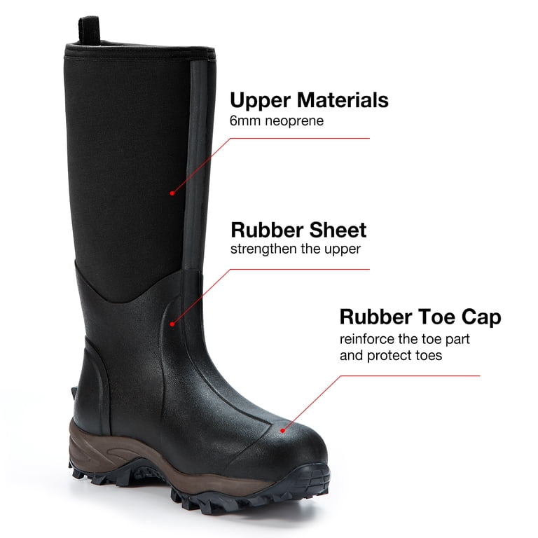 TIDEWE Rubber Neoprene Boots Men And Women, Waterproof  display picture 2
