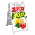 thumbnail image 1 of Strawberry Lemonade (24" X 36") Deluxe A-Frame Signicade, Includes 2 Removable Panels & Stand, 1 of 4
