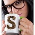 thumbnail image 2 of 3drose, Elegant Image of Gold Victorian Ornate Monogram Initial S, 15oz Two-tone Green Mug, 2 of 6