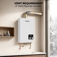 thumbnail image 6 of CAMPLUX 2.64GPM, 68,000BTU Indoor Tankless Propane Gas Water Heater, Energy Efficiency, 120V, 6 of 7