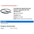 thumbnail image 2 of Front Right Door Window Glass Run Channel - Compatible with 1987 Chevy R20, 2 of 2