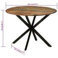 thumbnail image 3 of vidaXL Dining Table Ø43.3"x30.7" Solid Wood Reclaimed and Steel, 3 of 8