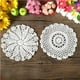 thumbnail image 1 of Tapetes de mesa de encaje de algodón de ganchillo redondos hechos a mano de 7 pulgadas, 4 piezas, flor, beige/blanco WD.WDQZL Hogar, 1 of 2