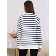 thumbnail image 4 of DARING DIVA Women's Maternity Mock Neck Long Sleeve Half Zip Sweatshirt S Blue, 4 of 8