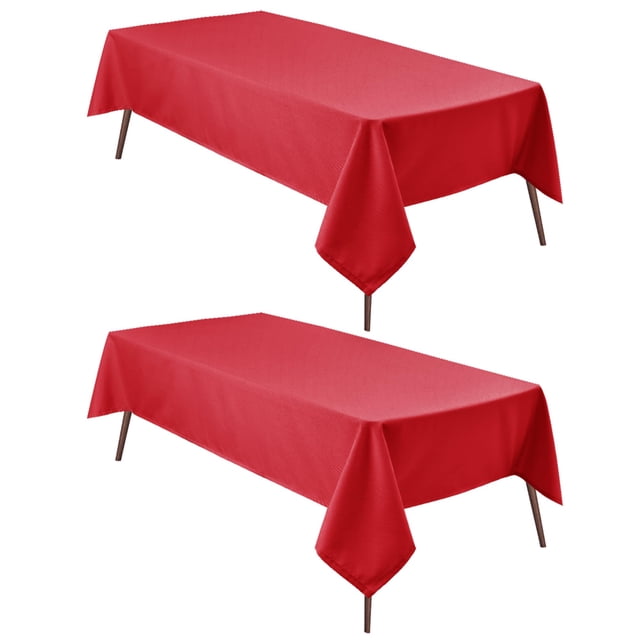 Mantel Hiasan, 2 piezas, rojo, 102 x 102 cm, impermeable