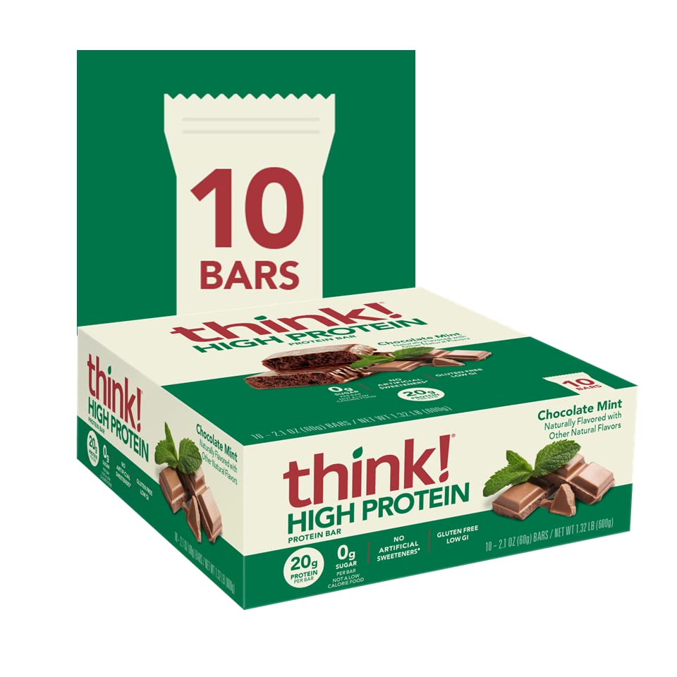 think! Protein Bars, High Protein Snacks, Gluten Free, Low Sugar Energy