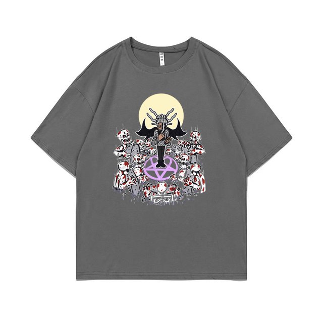Camiseta estampada de rapero Destroy Lly para hombre, ropa informal de verano, estilo hip hop, rap, talla grande, de algodón