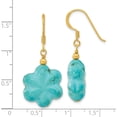 thumbnail image 4 of Sterling Silver Gold-Plated Reconstituted Magnesite Flower Earrings (Width 8) (Length 42) - Jbsp, 4 of 5