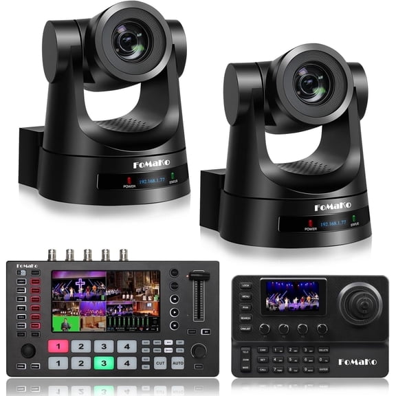 FoMaKo 20x ptz camera Bundle black(FMK20SDI X2 M4 KC606)