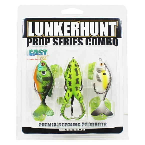 Lunkerhunt PROPCOM01 Prop Series 3Pk Combo-1 Prop Fish Shad, 1 Prop Fish Sun, Prop Series, prop fish sun
