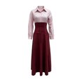 thumbnail image 4 of Bxsruta Womens Long Sleeve Shirt Dress Maxi Length Button Down Casual Workwear, 4 of 6