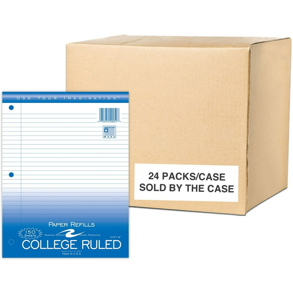 Roaring Spring College Ruled Loose Leaf Filler Paper, 3 Hole Punched, 1