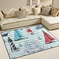 thumbnail image 2 of Coolnut Lightweight Carpet Mats, 5'3" x 4' Area Soft Rugs, Floor Mat Rug Home Decoration for Kids Room Living Room, 63"x 48" Anchor Ships Painting, 2 of 6