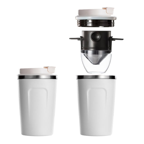 Juego De Cafetera De Mano Taza De Café Con Aislamiento De Acero Inoxidable Antideslizante Mantenga La Taza De Goteo Caliente Aparato De Café Al Aire Libre A Prueba De Fugas Con Taza De Filtro Moyic HA027498-01