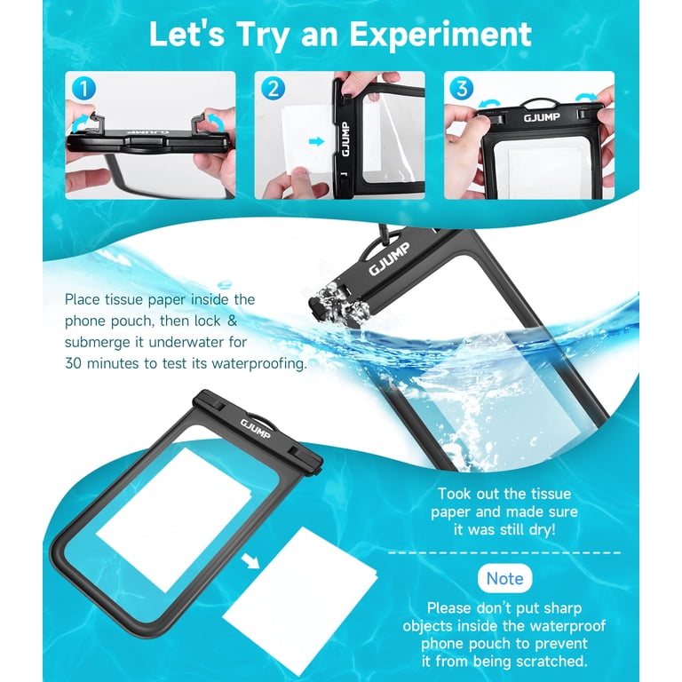 GJUMP Waterproof Phone Pouch 2-Pack Black photo 3