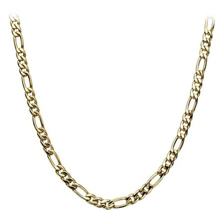 Inox Jewelry NSTC020G-24 Figaro Stainless Steel Chain, IP Gold - 6 mm & 24 in.
