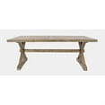 thumbnail image 4 of Jofran Carlyle Crossing Modern Rustic Distressed Solid Wood Coffee Table with Trestle, 4 of 5