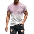 thumbnail image 2 of HKEJIAOI Mens Spring Summer Casual Sports Color Block Raglan Sleeves Round Neck T Shirt, 2 of 5