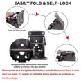 thumbnail image 4 of Table Leg Folding Bracket - Pack of 4  90° Foldable Self-Lock Hinges  Complete with 10 Screws  Sturdy Hardware for Table Extensions  Space-Saving & Easy-to-Install, 4 of 9