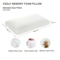 thumbnail image 3 of Memory Foam Bed Pillows, Pillow for Side and Back Sleeper, Pillow for Neck Pain Relief, Washable Removable Cover, Soft, White (Standard), 3 of 8
