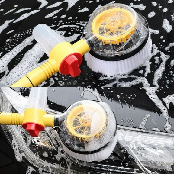 Sltwyw High-Pressure Foam Car Wash Brush - Self-Rotating Mop Head with Detergent Reservoir for Vehicle Cleaning