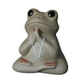 thumbnail image 2 of Figura de cerámica de rana para té, recuerdo de mascota, miniadorno de mesa para jardín de hadas. Estilo A, 2 of 9