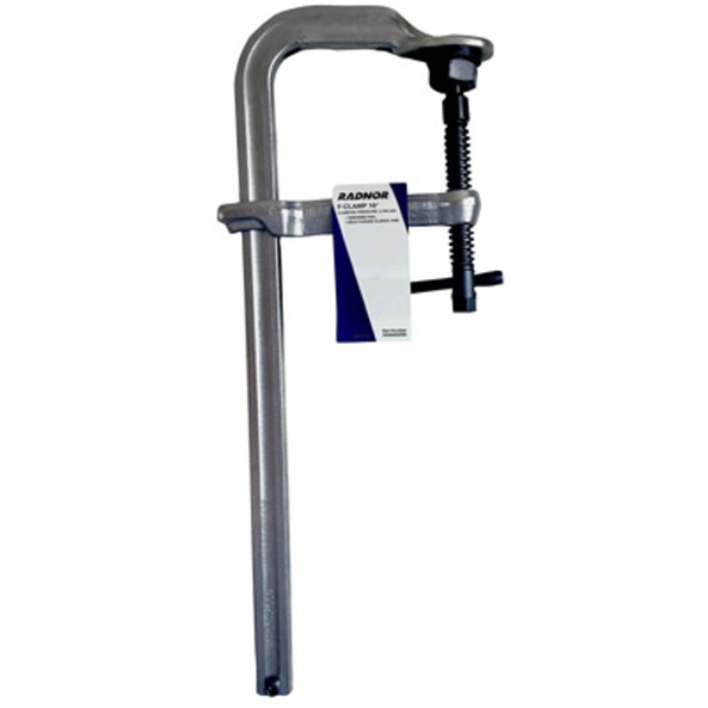 Radnor 16'' Metal Heavy Duty Floor Clamp With Tempered Rail And Drop