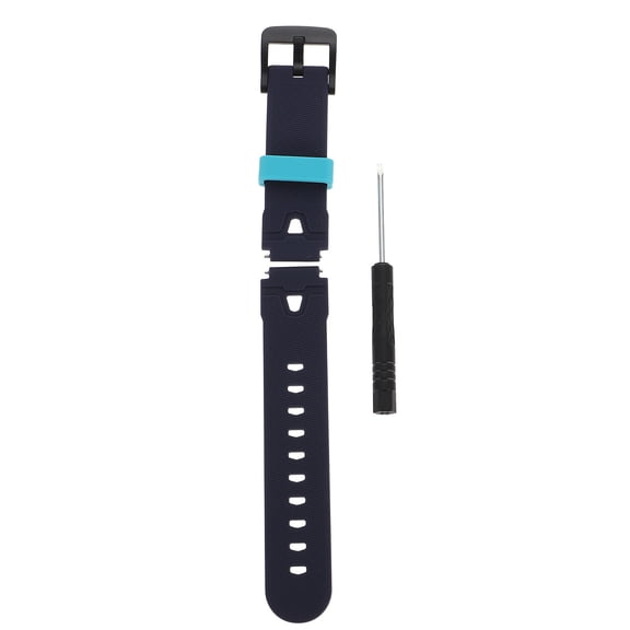 BESTONZON 1Set Adjustable Blue Silicone Watch Band Durable Comfortable Wristwatch Replacement
