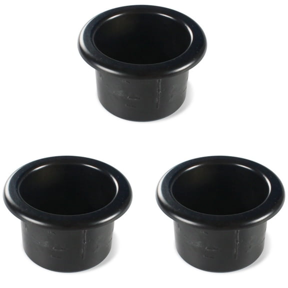 3-Pack Black Plastic Cup Holders for Cars Lightweight, Universal Fit for Various Vehicles