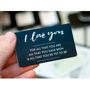 Wallet Insert I Love You Note, Perfect Anniversary Gifts for Him - "I Love You" Note