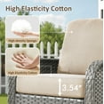 thumbnail image 4 of Toject Patio Furniture Set, 5 Pieces Outdoor Conversation Set with High Back Loveseat and Swivel Chairs, All Weather Wicker Outside Furniture for Porch, Balcony (Beige), 4 of 9