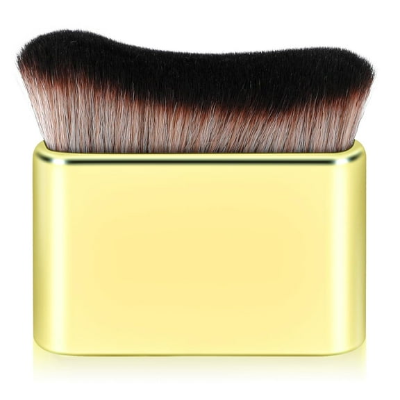 Tanning Brush, Kabuki Brush for Body Makeup and Self-Tanner Application, Gold Handle