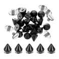thumbnail image 1 of Kit de Clous et Pointes 20Ensemble, Pointes Conique 7.5 x 8mm Rivets Punk Rock, Noir, 1 of 7