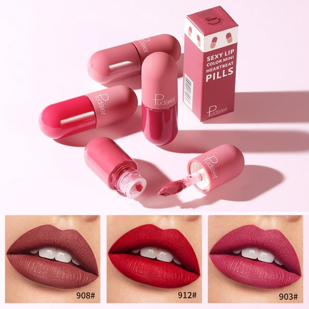 Sijiali Matte Velvet Mist Moisturizing Non Sticky Mini Liquid Lipstick Lip Plumper Gloss
