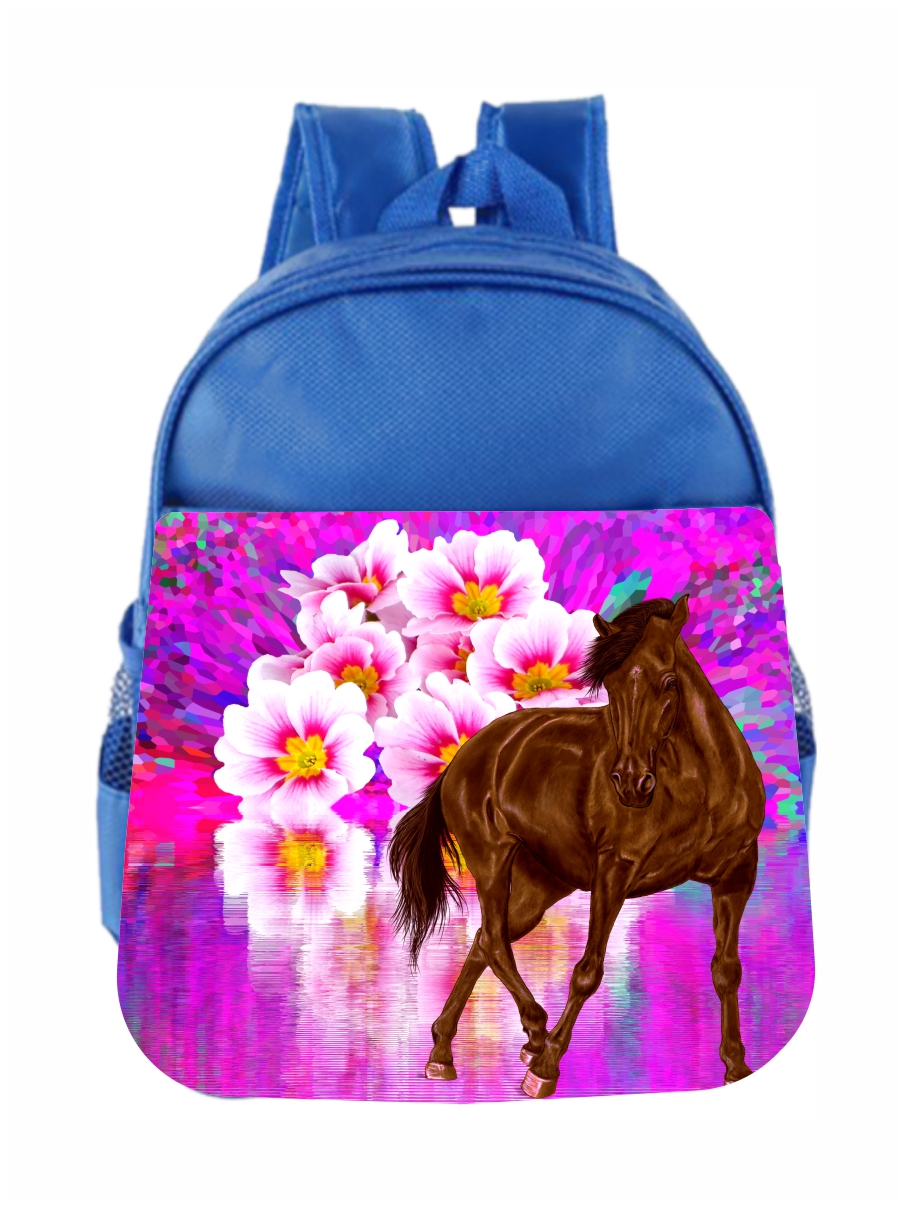 Preschool Backpack Horse Flower Lake Kids Backpack Toddler