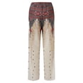 thumbnail image 4 of WILLBEST Pantalones Casuales elegantes para Mujer, Pantalones Harén de Cintura Elástica a La Moda con Bolsillo, Pantalones Holgados y Cómodos con Estampado para Uso Diario. Mediana, 4 of 6